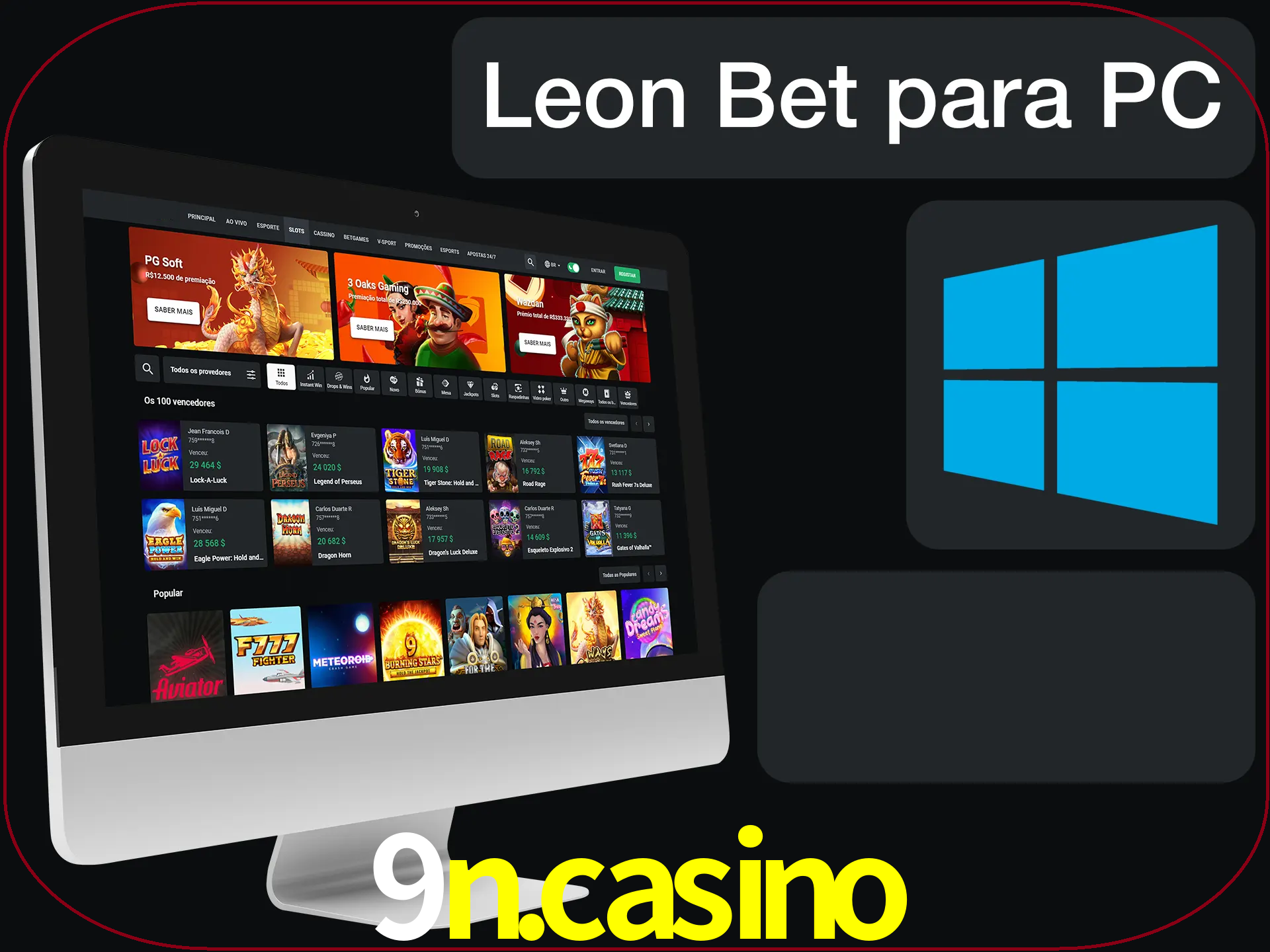 Aposte e jogue em nosso cassino usando o PC.