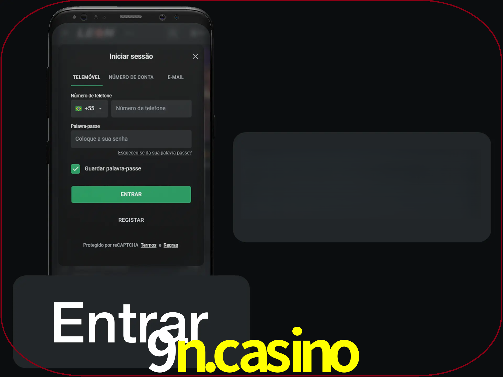 Faça o login para começar a apostar e jogar no cassino.