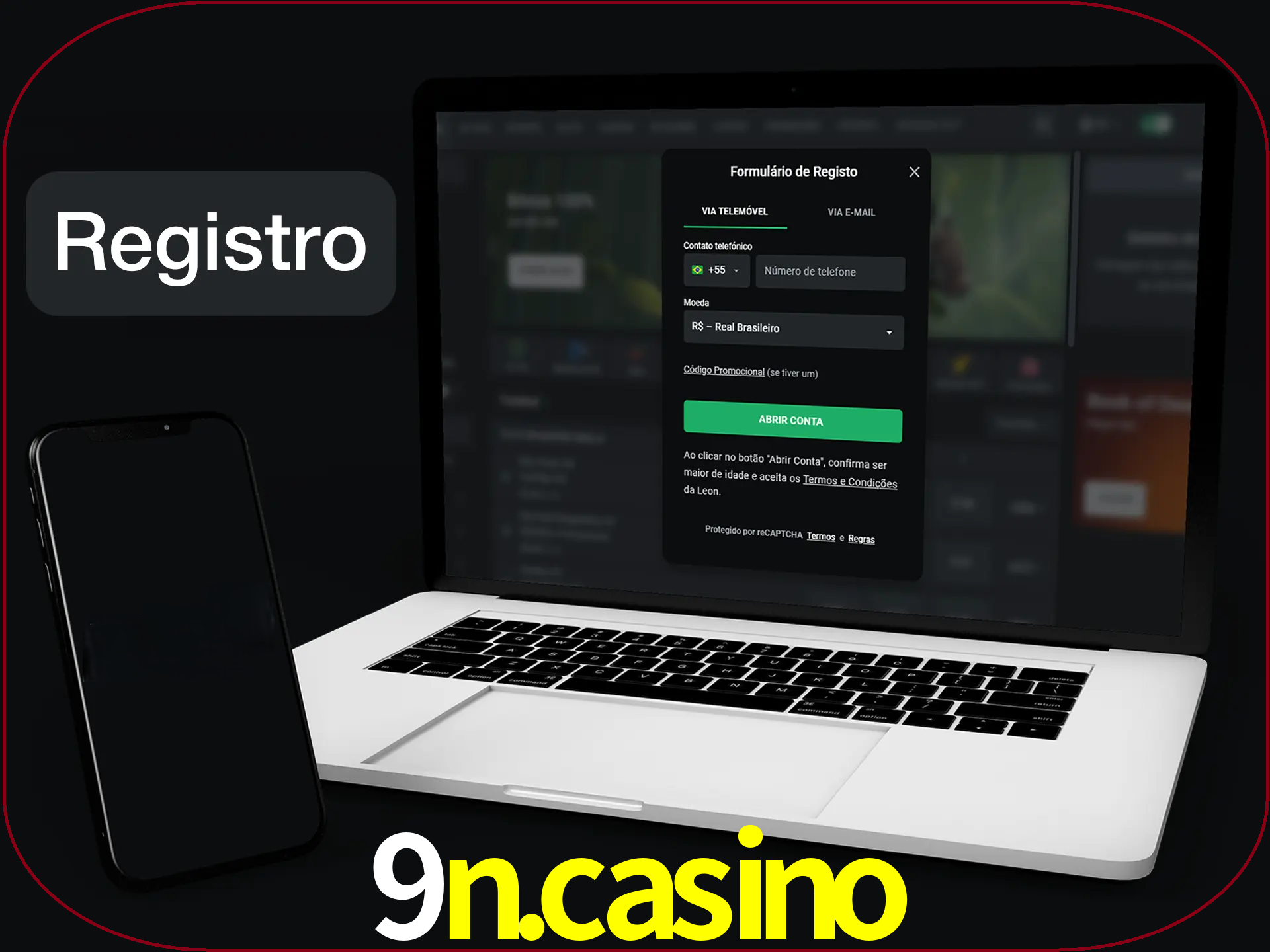 O registro na LeonBet é simples.